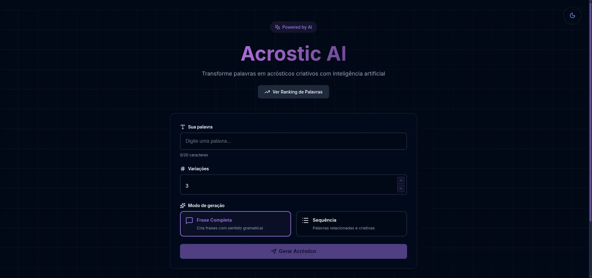 Acrostic AI image
